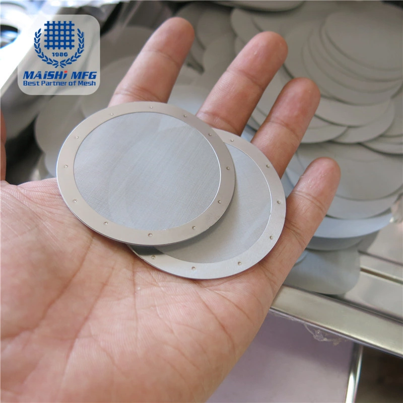 Stainless Steel Metal Rimmed Filter Disc