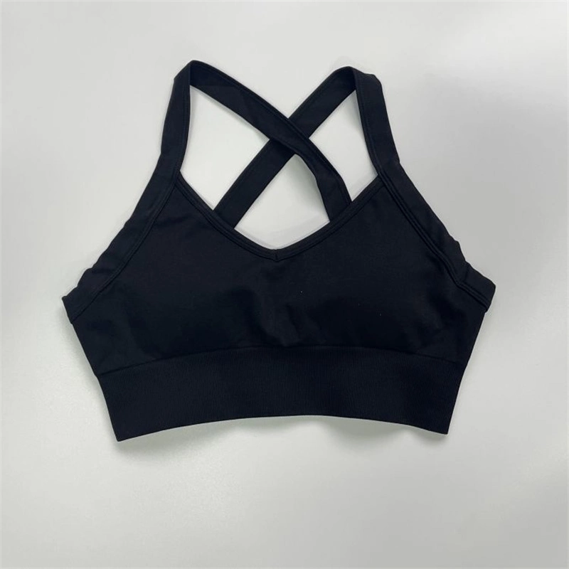 Custom Großhandel Neues Modell Spandex Yoga Schnell Trocken Crop Top Mode Aktiv Plus Größe High Impact Sexy Frauen Sport-Bh