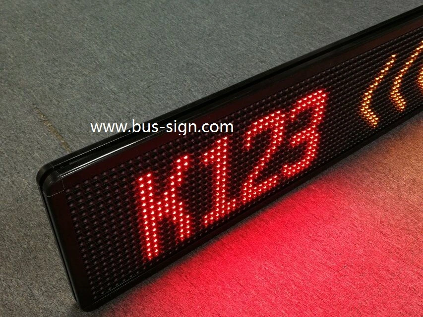 Bus Scrolling Display Amber Programmable LED Moving Text Sign