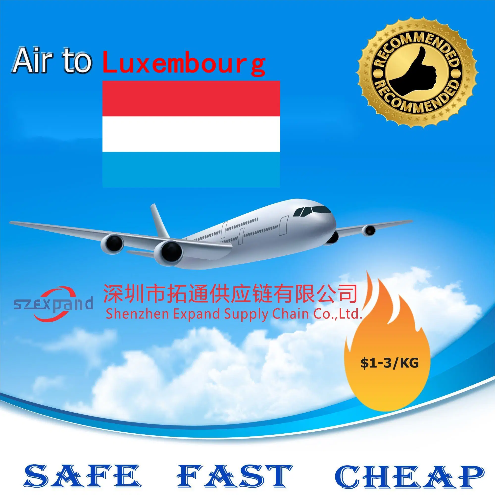 Alibaba Express Delivery Service, by Air/Sea/Railway/Truck Cargo/Freight/Shipping Container LCL Forwarder/Agent From China to Luxembourg City DDP/DDU Logistics