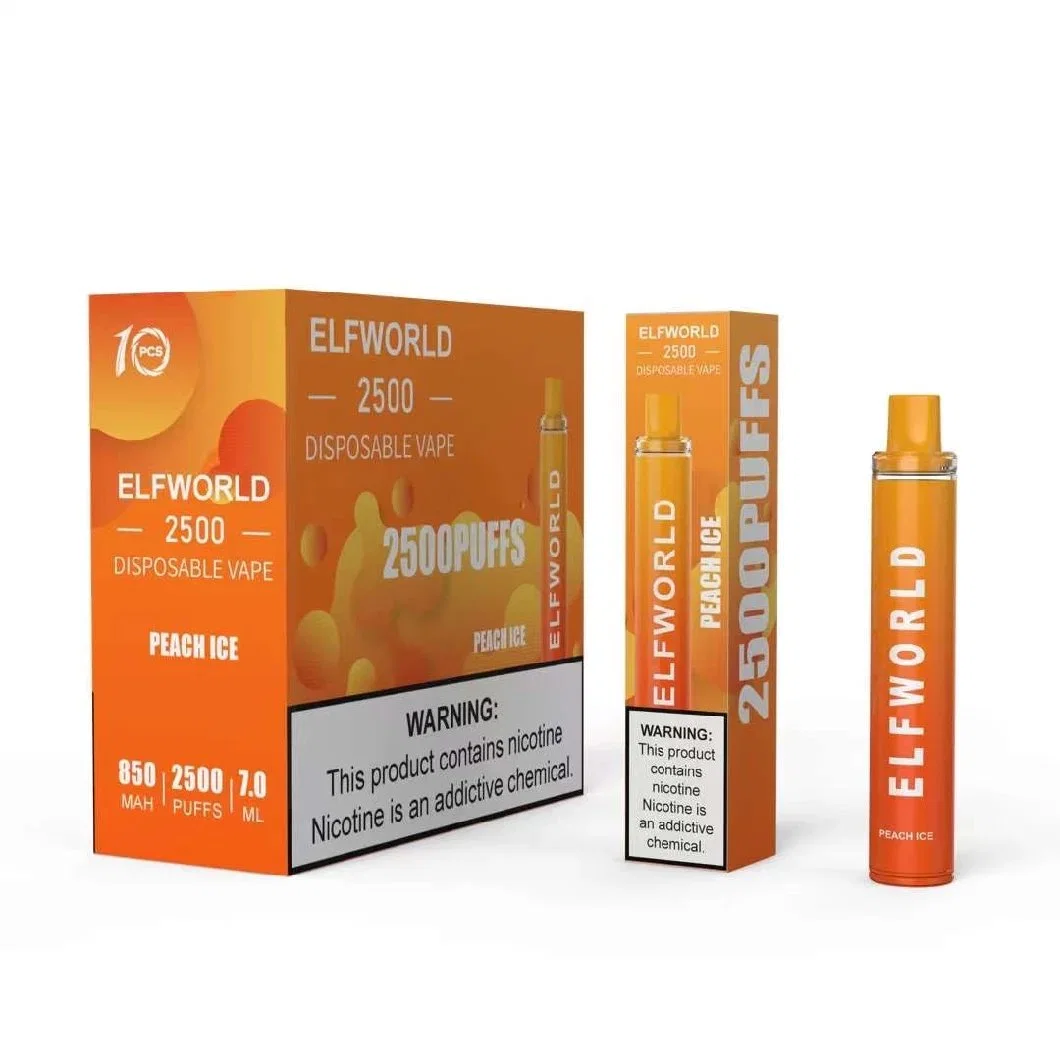 Nuevo lanzamiento de Authentic Elfworld 2500 Puffs High Value Disposable/Chargeable VAPE Precio original de fábrica al por mayor