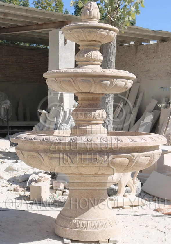 Marble Stone Carving Water Fountain, Garden Decoration