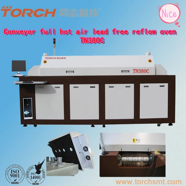 Torch TN380C a estação de soldadura com 8 zonas de aquecimento do forno de refluxo