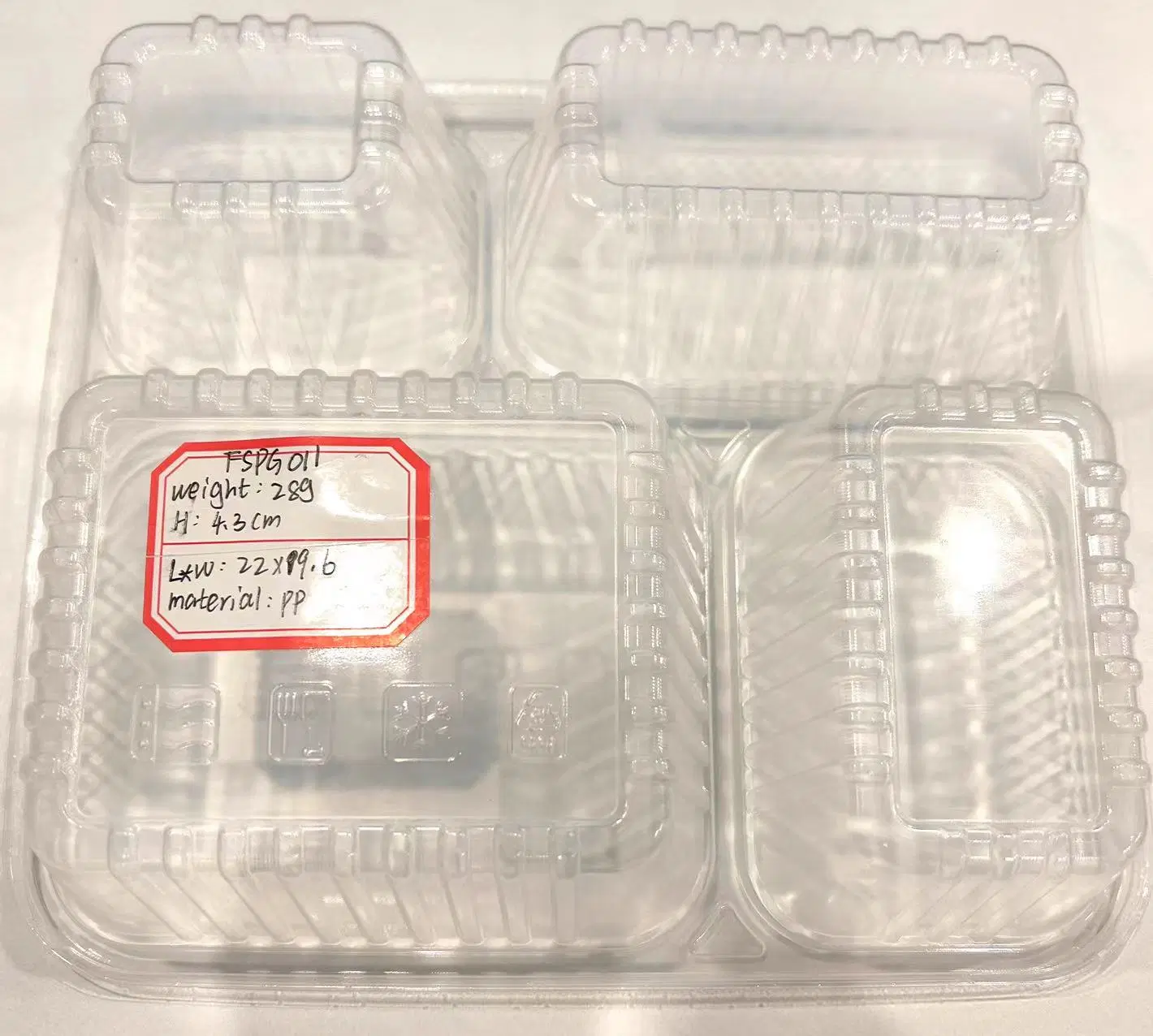 PP Lunch Box / Food Grade Container/ Disposable Plastic Food Box/ Mark Cup