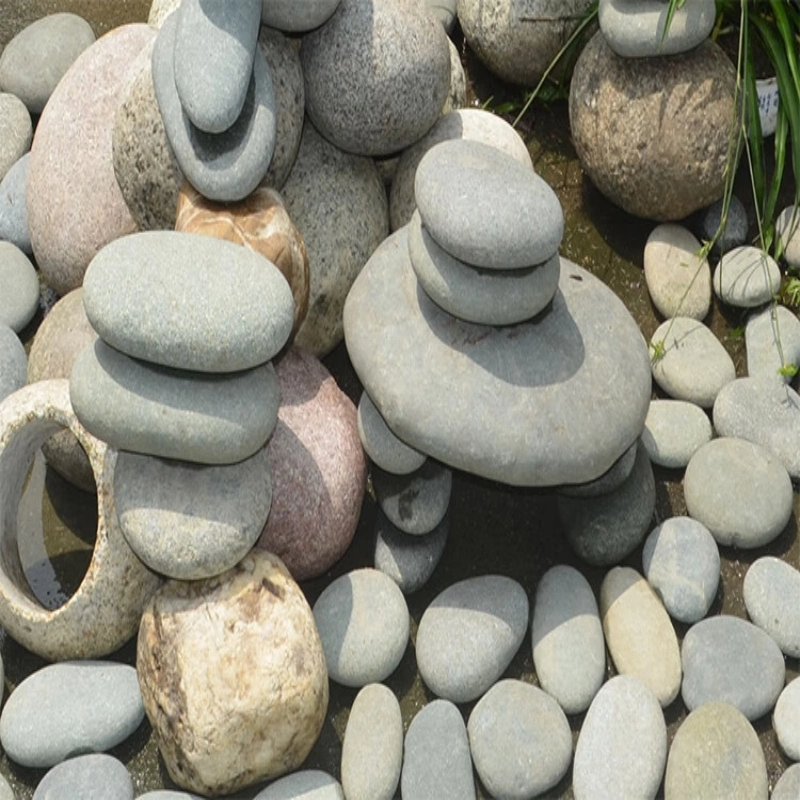 Mixed Color Natural Polished Pebble Cobble Stone River Stone