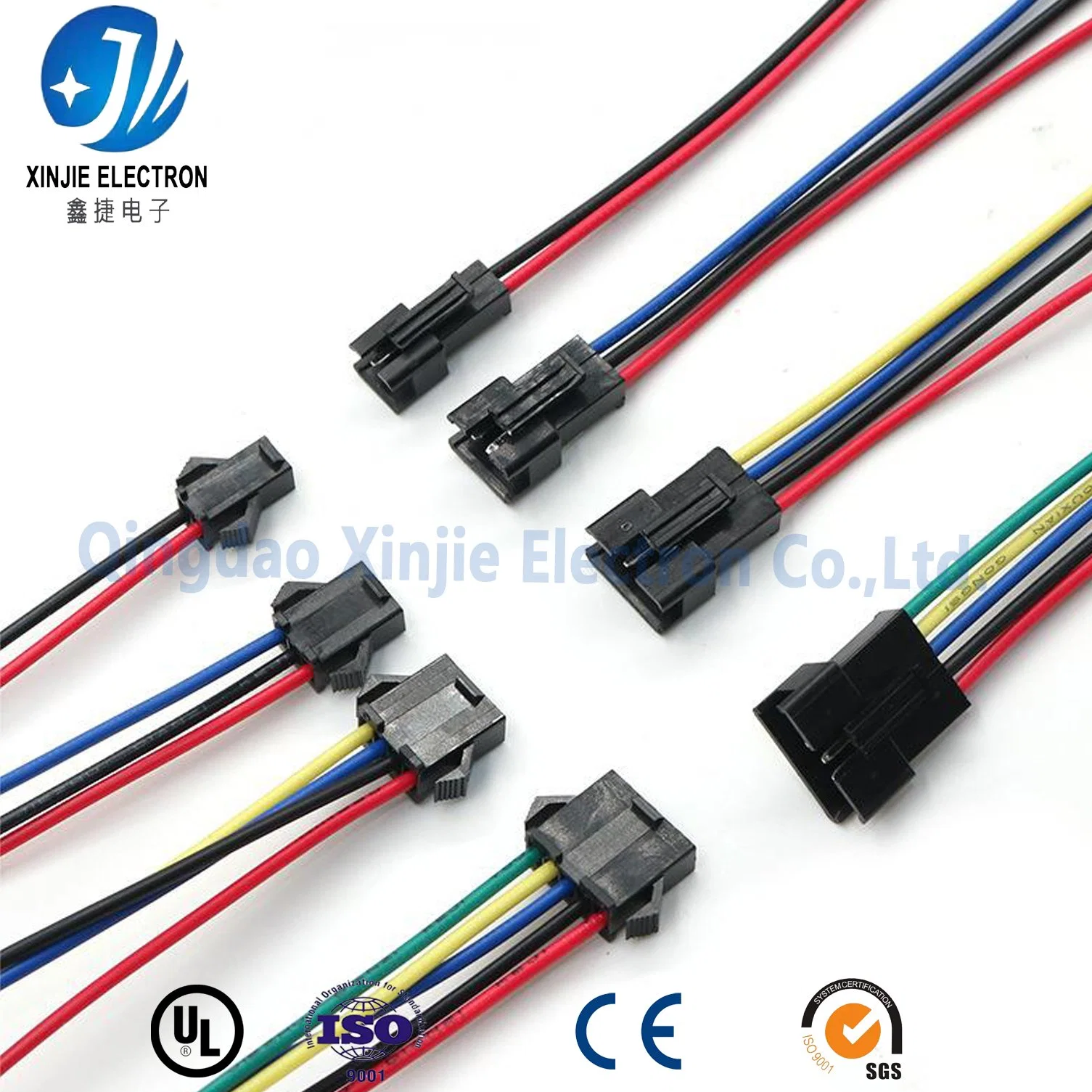 Conjunto de cabos personalizados OEM com conector de terminal para cablagem eletrónica