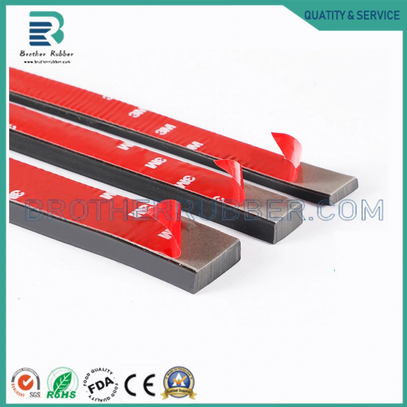 Square Anti-Skid Door Joint Sealing Strip Solid Self-Adhesive Rubber Strip