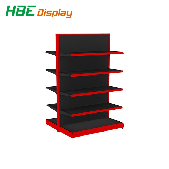 Powder Coated Supermarket Metal Rack Display Stand Gondola Shelving Shelves