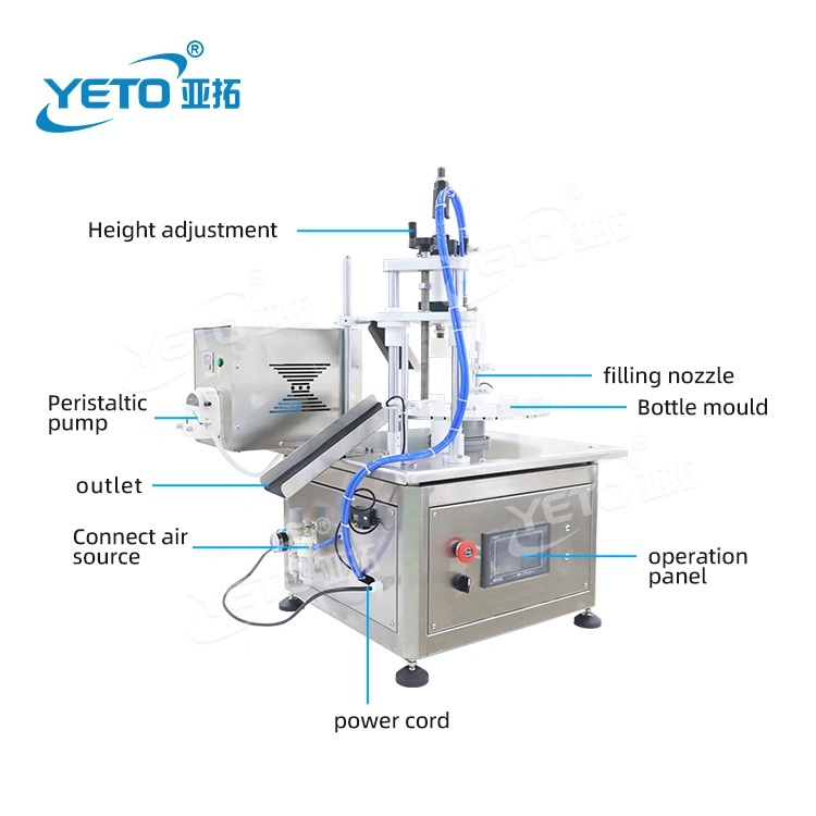 Desk Roll-on Glass Bottles Filling Inserting Roller Capping Machine