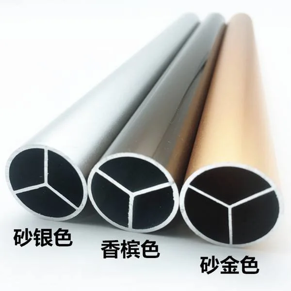 6063 Wooden Grain Curtain Rod Thickened Aluminum Alloy Curtain Track Roman Rod