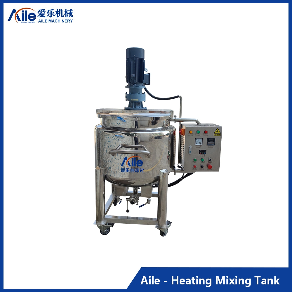 Movable 200L Liquid Cosmetic Chemical Storage Equipment Stainless Steel Storage Mixing Tank