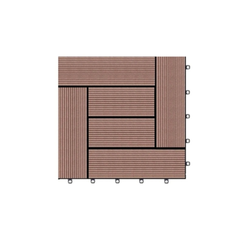 El enclavamiento de alta calidad compuesto de plástico de madera revestimientos de suelos de mosaico de bricolaje WPC