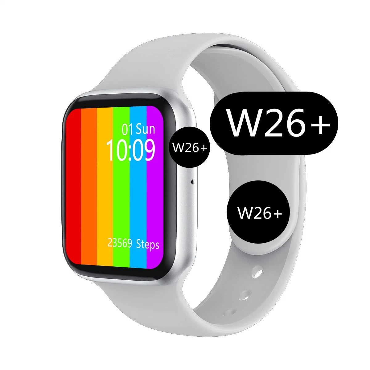 IP68 Waterproof 1.75 Inch Iwo Seri Series 6 W26+ Bracelet 44mm Smartwatch Smart Watch W26