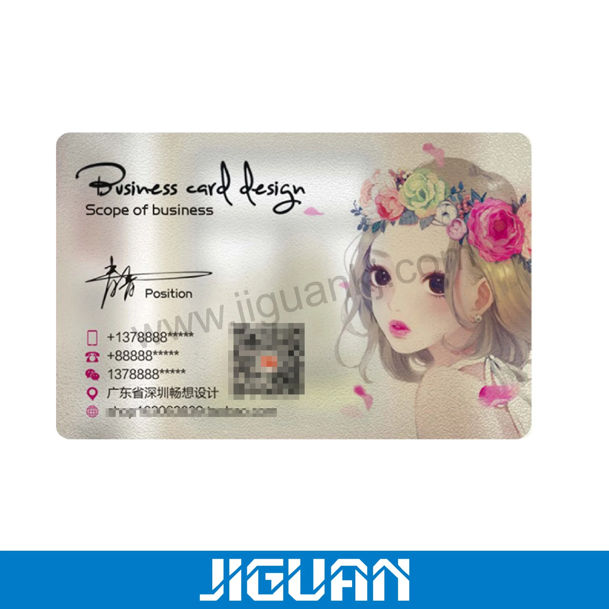 Customized Printed PVC Transparent Business Cards Name Card