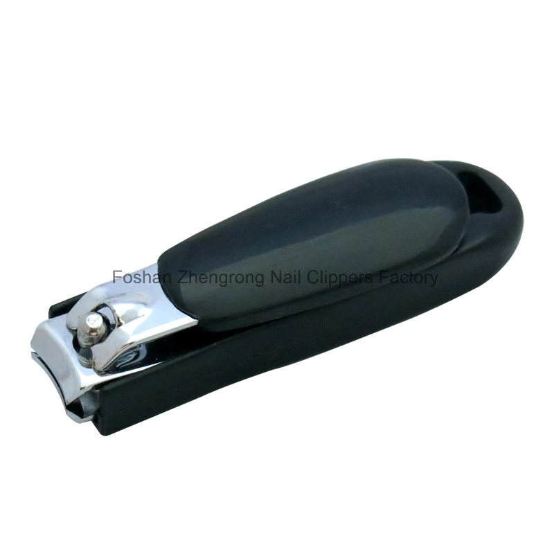 Receptor de plástico con acero al carbono medio lima de uñas Nail Clipper (608S-5)