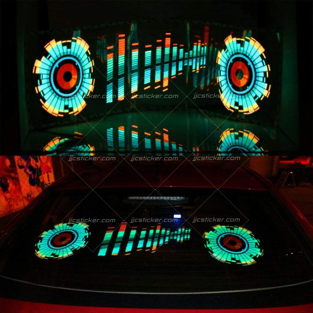 EL Panel Glow Custom LED Light Activated Flashing Car Sticker