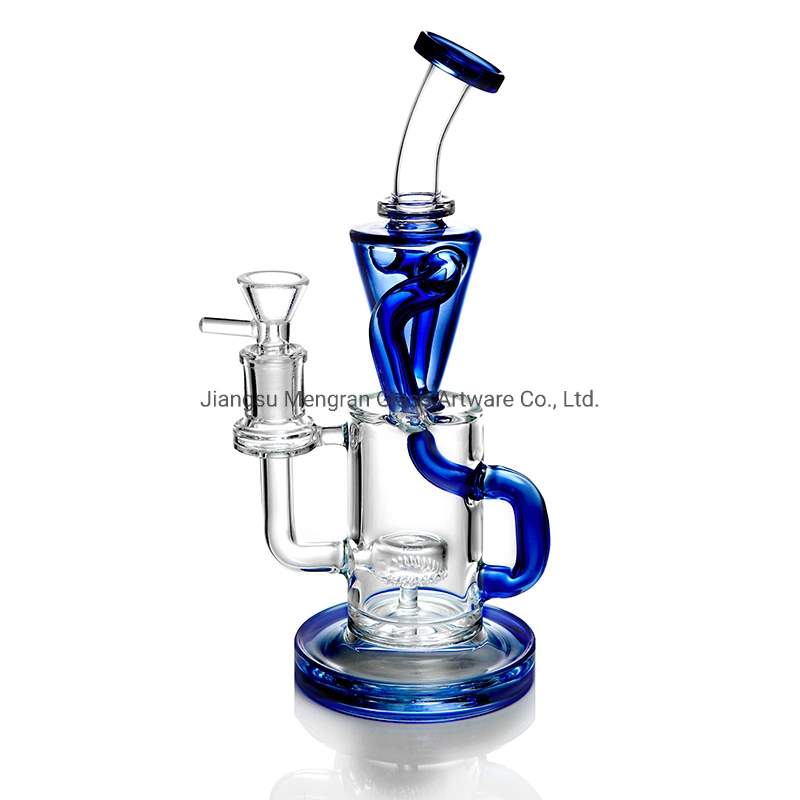 9,4 Zoll Recycle Glass Smoking Water Pipe Hookah Showerhead Perc DAB-Rig