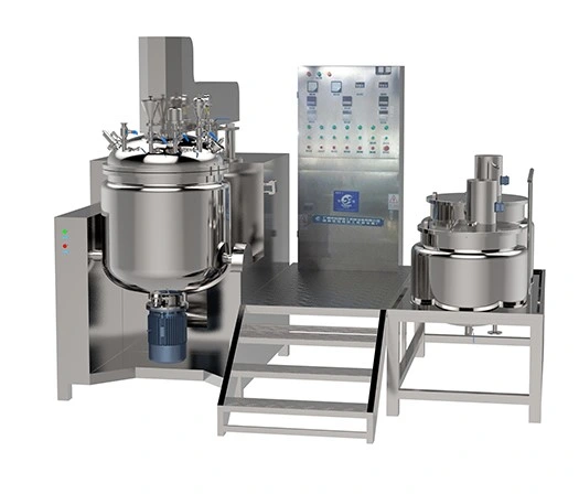 Vacuum Mixing Tank Hydraulic Lifting Type Electric Heating Bottom Homogenizer Emulsifying Mixer