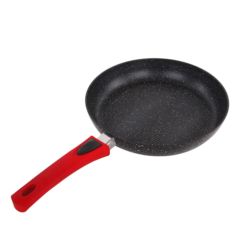 High Quality Kitchen 20/22/24/26/28/30cm Cooking Pressed Aluminum Marble Frying Pan