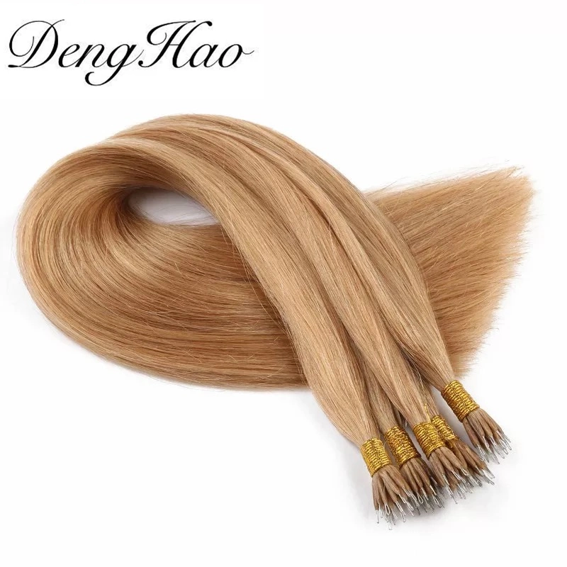 Nano Ring Hair Extensions 100% réelle Remy Cheveux humains de qualité supérieure