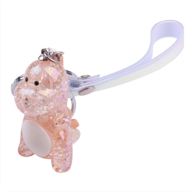 New Fashion Style 3D Crystal Cute Pink Bear Key Ring Keychain for Bag Car Animal Keychains