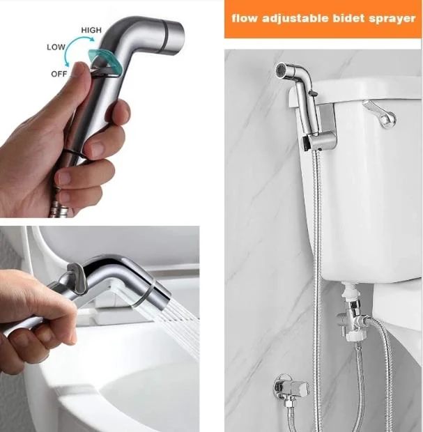 Flow Adjustable Bathroom Accessory Taps Spray Gun Toilet Hand sprayer Shattaf Bidet Spray Toilet Hand Shower