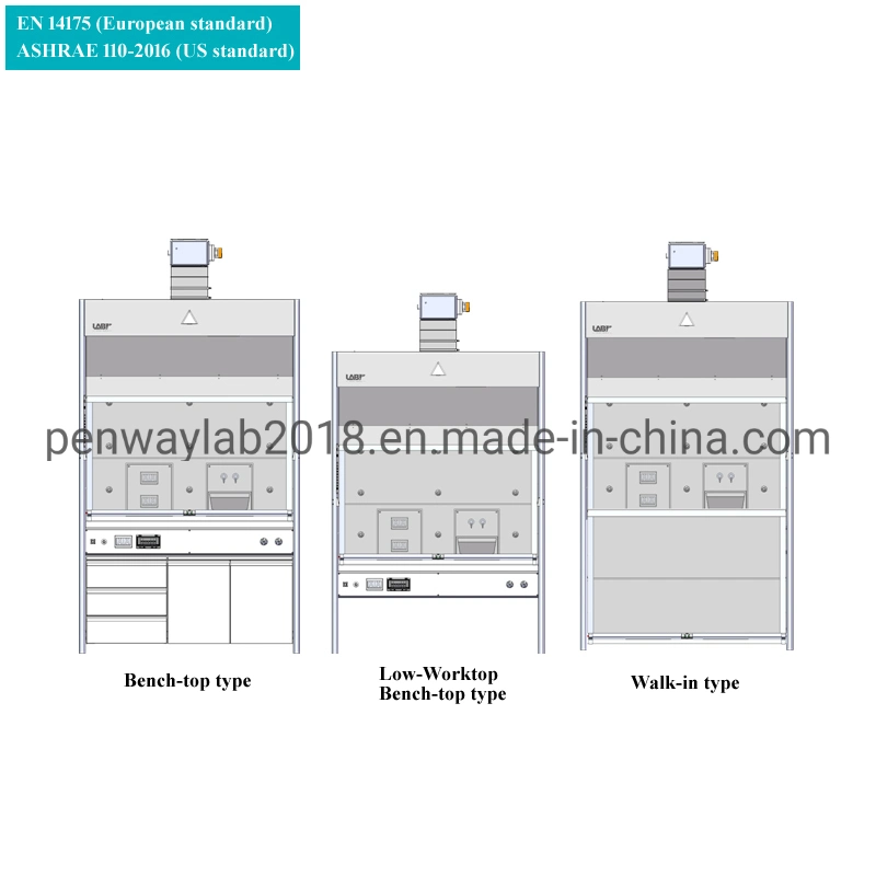 En 14175 European Standard Chemical Fume Hood Lab Equipment