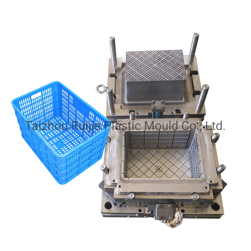 Heavy Duty HDPE Large Mesh Fruits Vegetable Foldable Collapsible Plastic Crate Mould