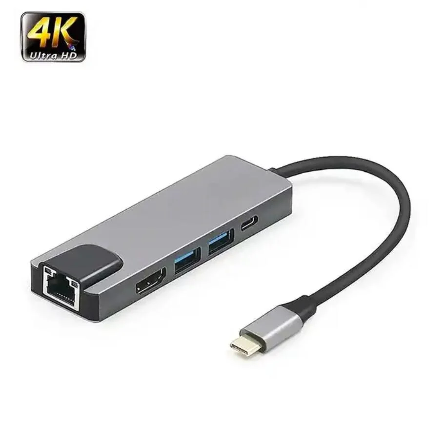 محول Premium 5 في 1 من النوع C محاور USB 3.2