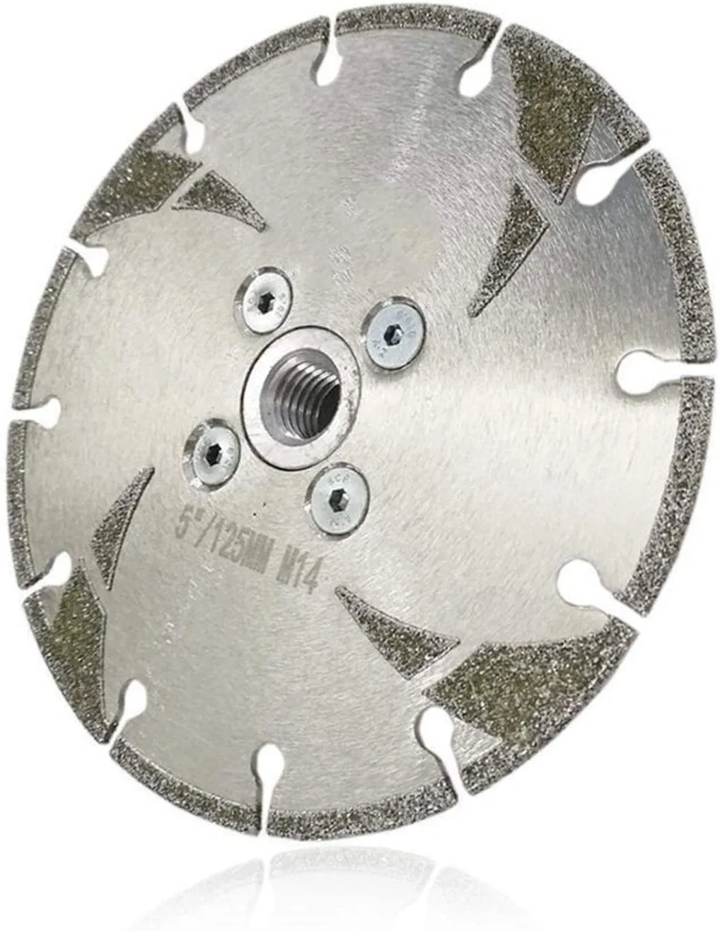 5" Coated Diamond Cutting Grinding Disc M14 Flange with Protection 125mm Electroplated Diamond Saw Blade Hardware Tools Silver Coated