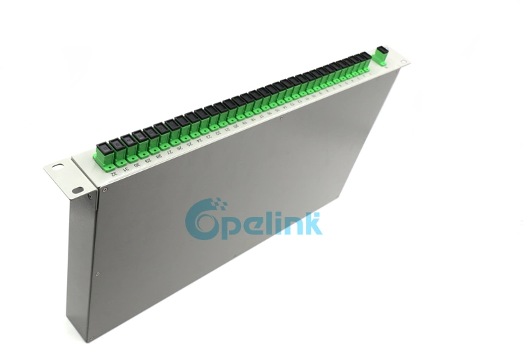 Factory Price Rack Mount 1X32 Optical Fiber PLC Splitter From 1260 to 1650nm