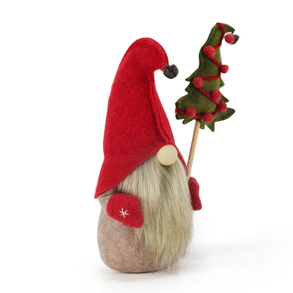 Frohe Weihnachten Dekor Produkt Weihnachten Noel Santa Claus Red Gonk Plüsch niedlichen Gnomen Geschenke mit Weihnachtsbaum