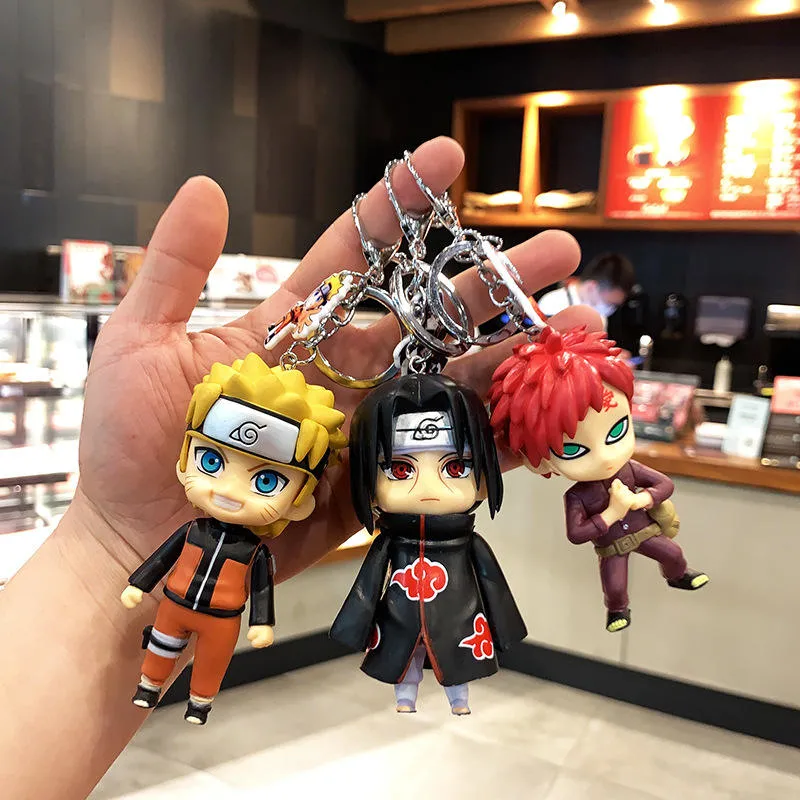 Cartoon Pendant Set PVC Doll Uchiha Sasuke Anime Keychain