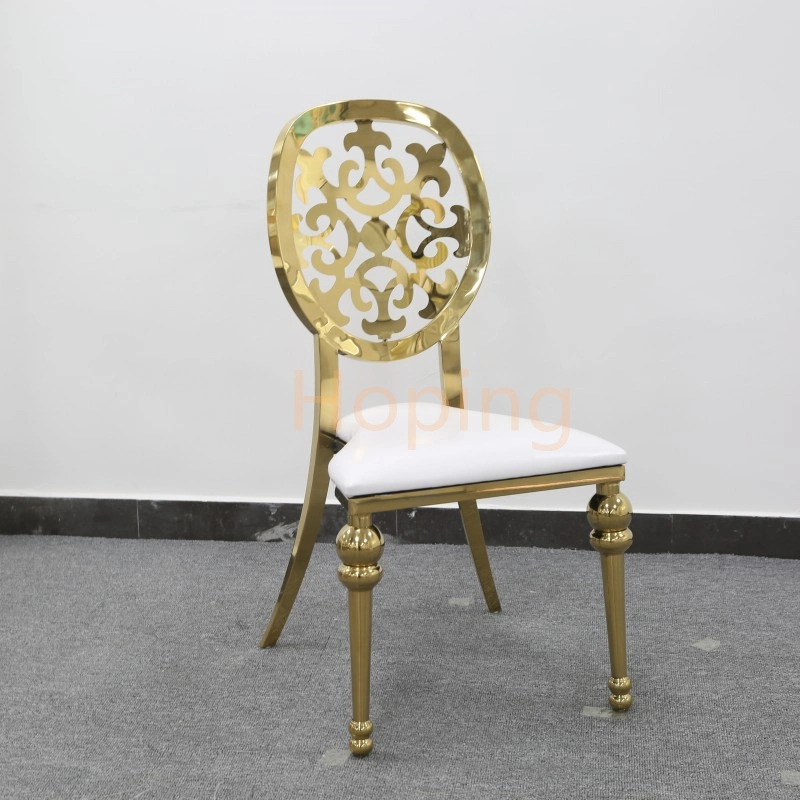 Modern Outdoor Wedding Event Party Furniture Folding Gold O Stainless Steel Dining Chair