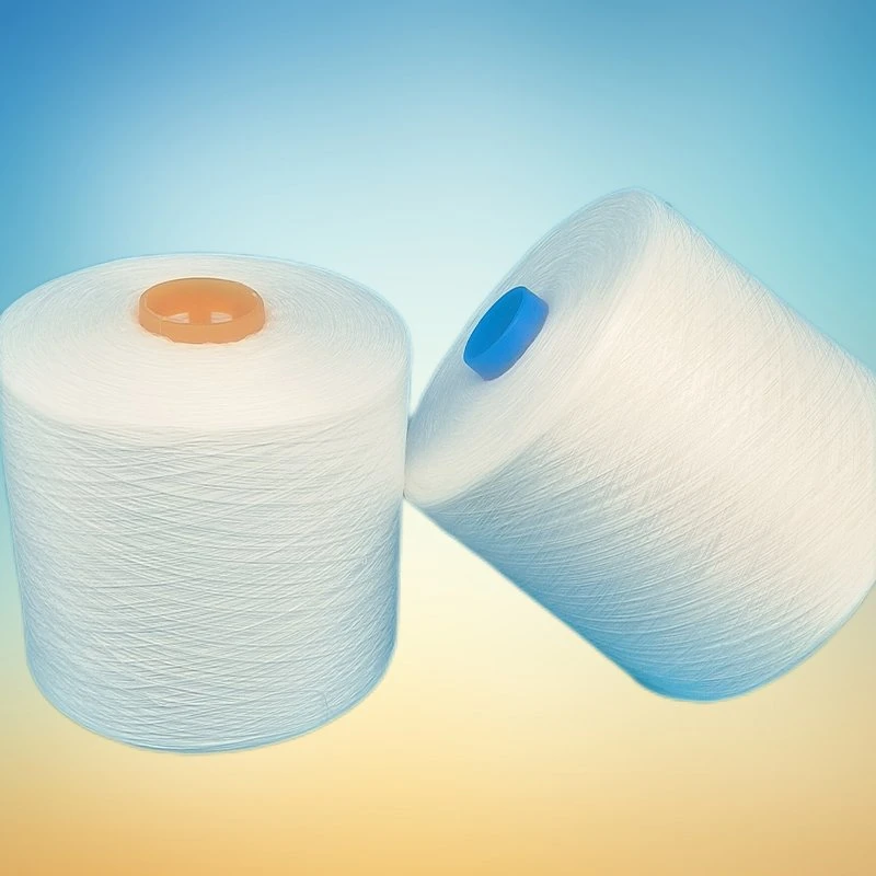 Factory Wholesale/Supplier Raw White Ne20 to Ne60 Spun Polyester Sewing Thread