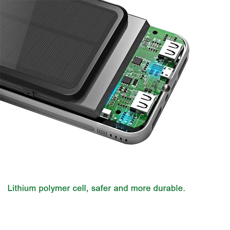 Solar Charger 15000 mAh Dual USB Fast Charging Power Bank