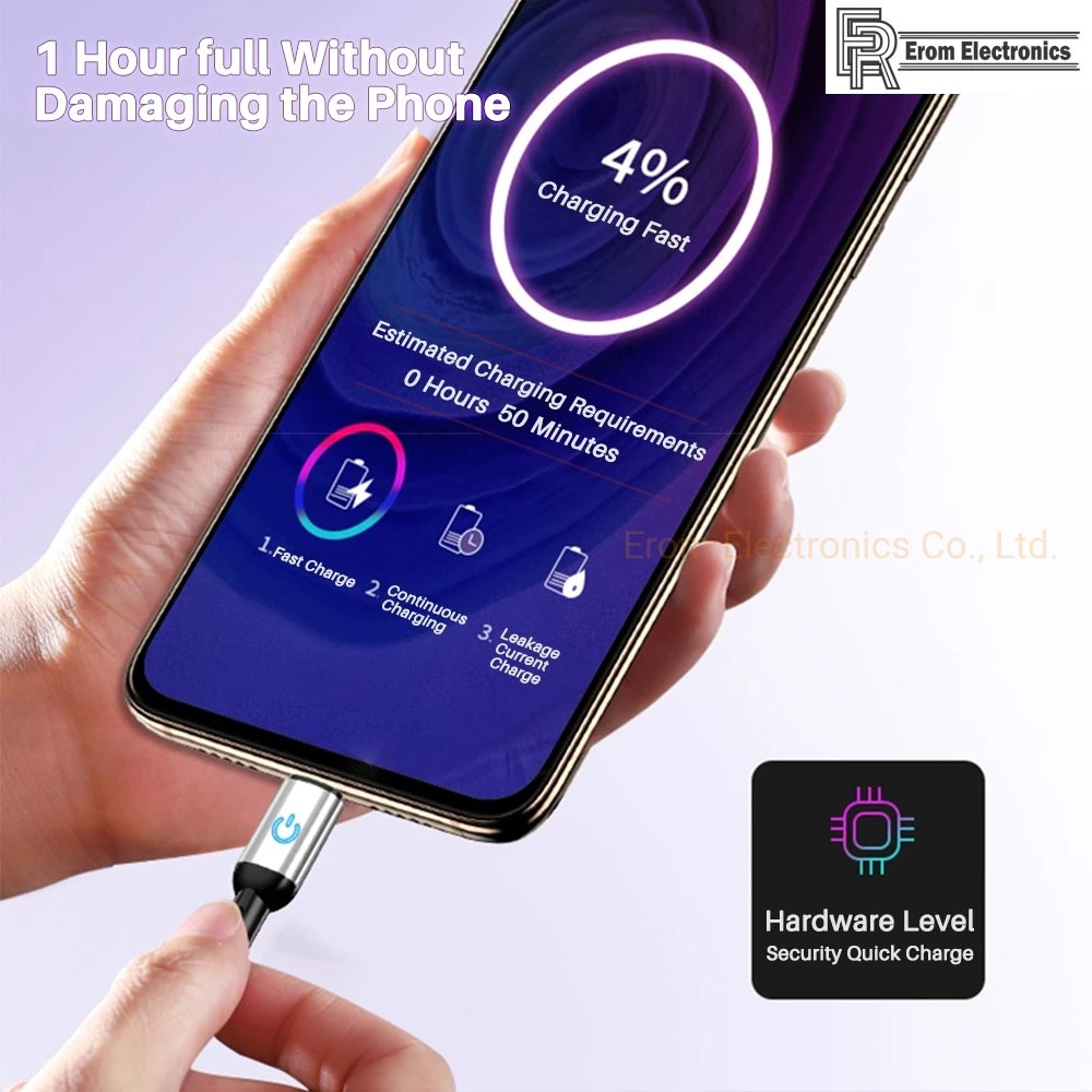 Top Quality OEM 2.1A Aluminum 1.2m Pd Alloy Braided LED Light Phone Accessories Fast Charging Data Cable for Iphones