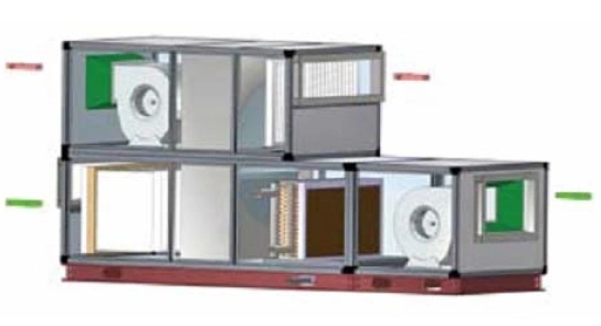 Holtop Air Handling Units, Ahu with Energy Recovery Core Energy Recovery Ventilator Air Exchanger Ventilator