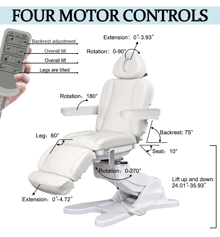 Elektrische Gesichtsbett Massage-Tisch mit vier Motoren