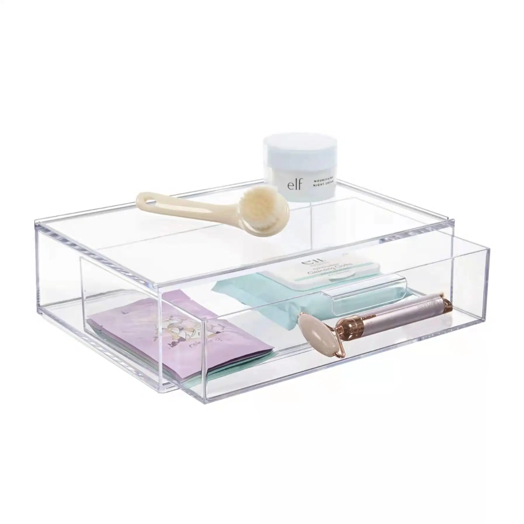 Factory Cosmetic Storage Box Transparent Dustproof Net Red Dresser Jewelry Drawer Makeup Box