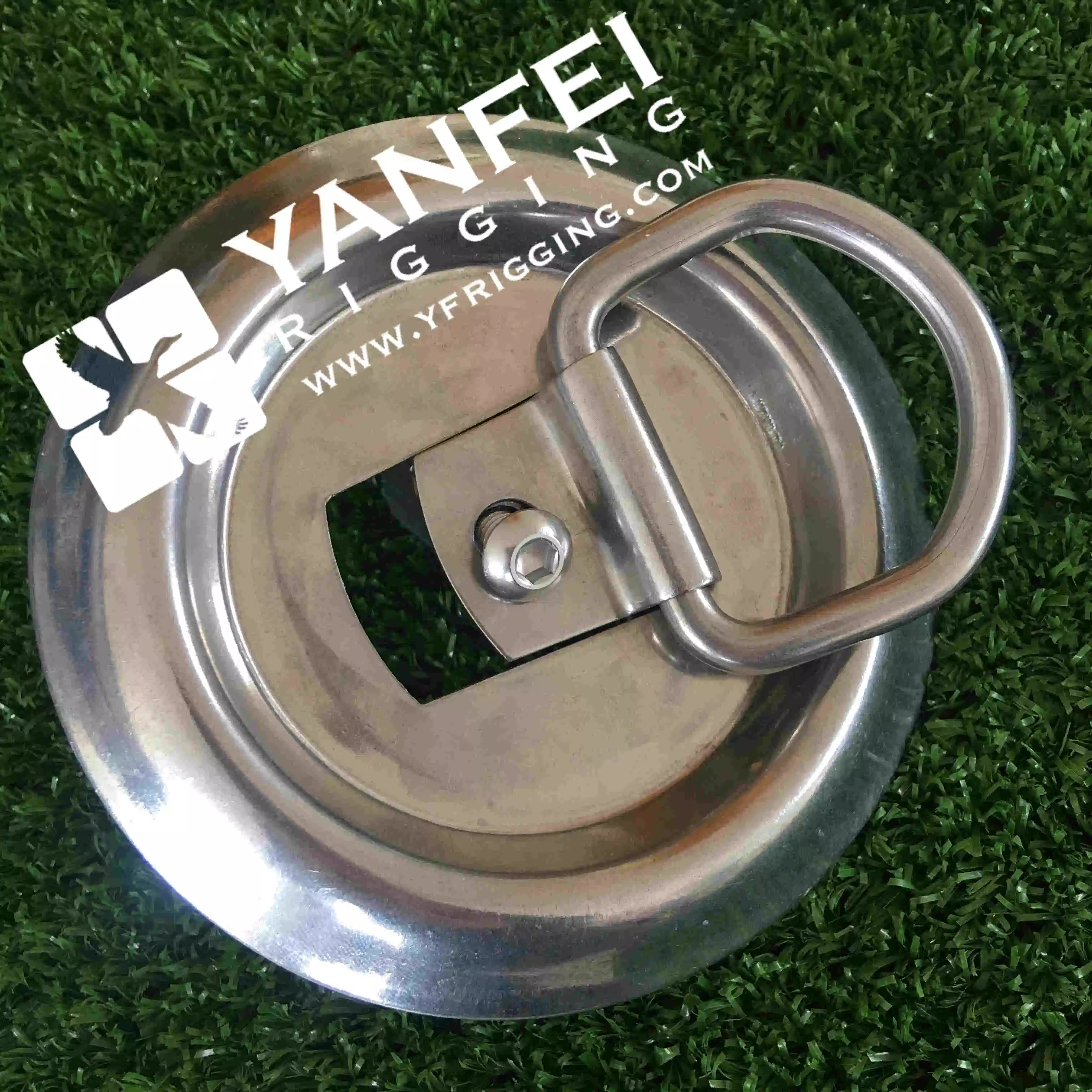 Trailer Tie Down Recessed Pan D-Ring with Plate