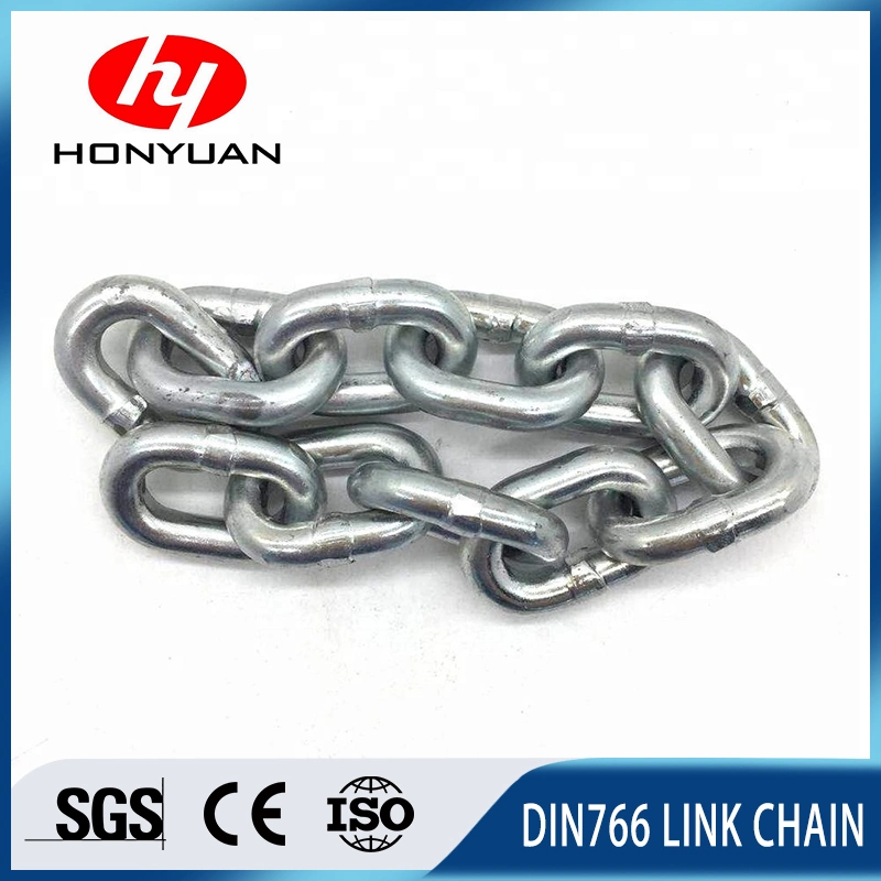 China Manufacturer Electric Galvanized High quality/High cost performance  DIN766 Steel Link Welded Chain