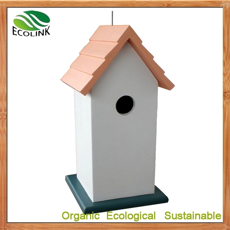 Nouvelle cage d'oiseaux en bois de composite bois-plastique compacte de créateur pour la décoration de jardin