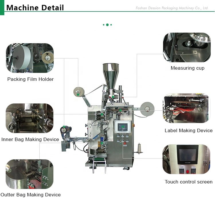 Completamente automática de bolsa de té dentro y fuera de bolsa bolsa de té envasado máq.