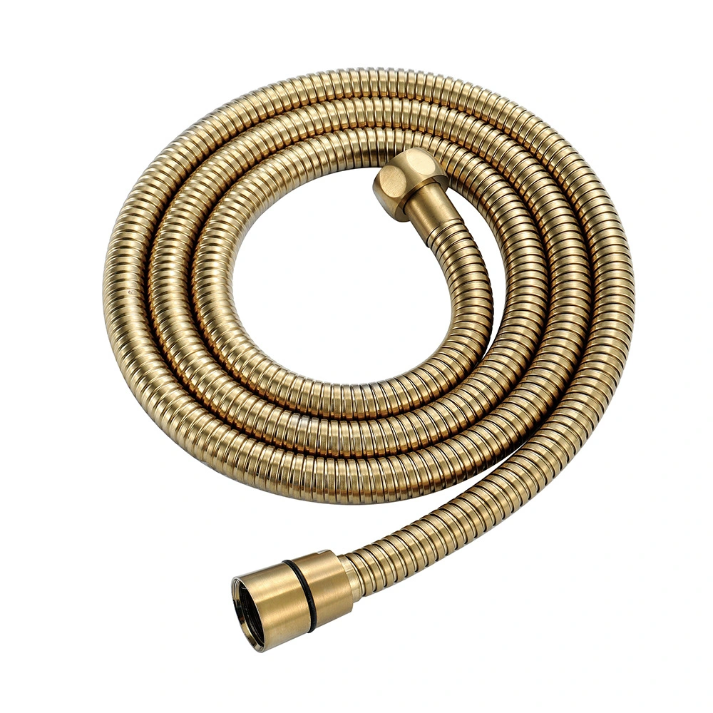 Custom Length High Quality Ultra-Flexible Replacement Metal Stainless Steel Shower Hose in Polished Brass