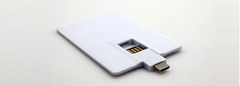 Unidade Flash USB personalizada em forma de cartão de crédito, Memory Stick com logótipo personalizado