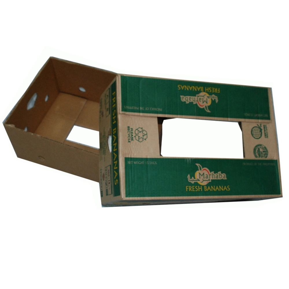 Custom Design Printed Fruit Packaging Vegetable Carton Corrugated Banana Box with Lid