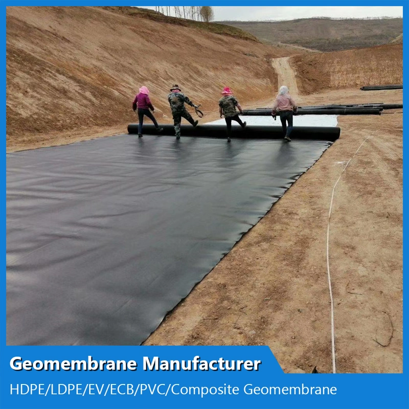 الصين HDPE Geomembane المصنعين للزراعة / الخزان / مياه الشرب بركة / بركة التخزين / مخلفات النفايات مجال العلاج/منع تسرب نظام الري