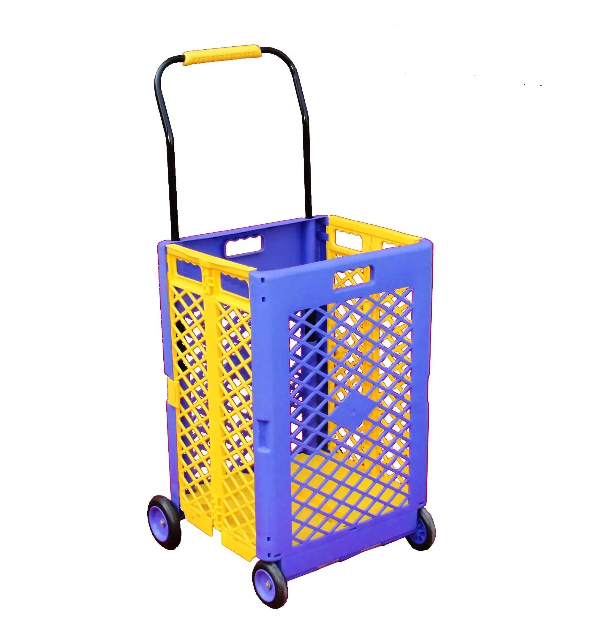 Extra Capacity Plastic Folding Shopping Cart (FC404C-1)