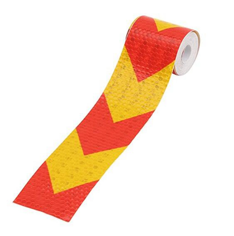 Multi Color PVC Arrow Sticker Reflective Conspicuity Safety Warning Tape for Trailers/Truck